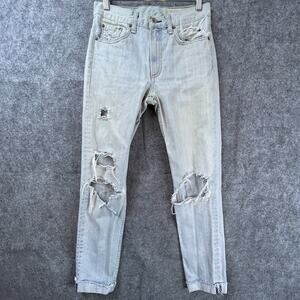 Rag & Bone Jeans Womens 24 Marilyn Union Pool Cropped Destroyed Vintage Wash